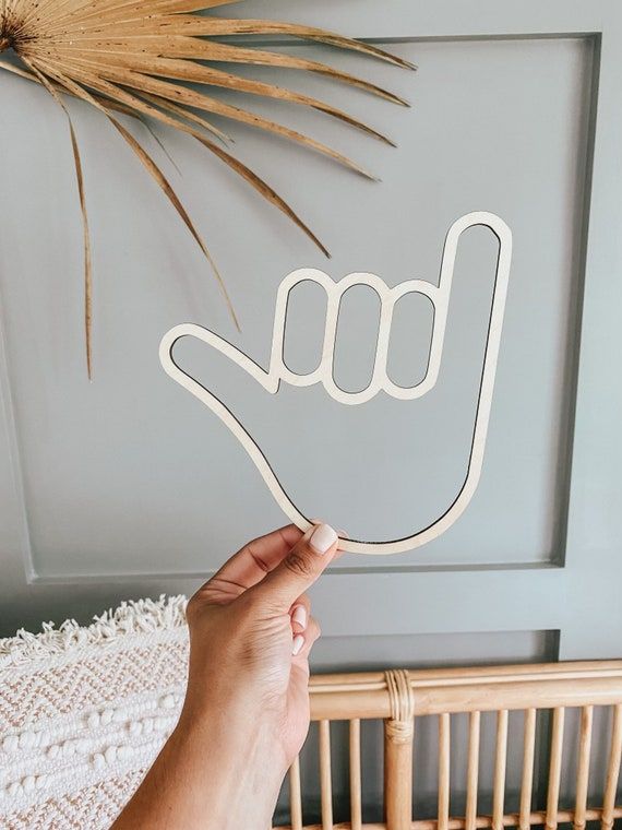 Shaka Hand Sign Surfer Theme Room Beach Kid Room Decor | Etsy added by Madeline Wood
