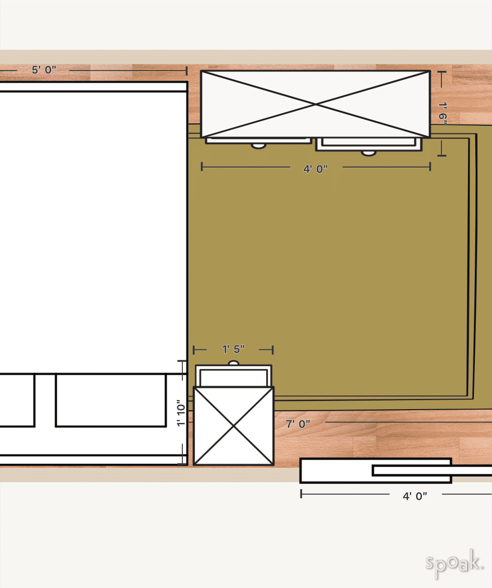 Bedroom Floor Plan designed by Sabrina Turbidy