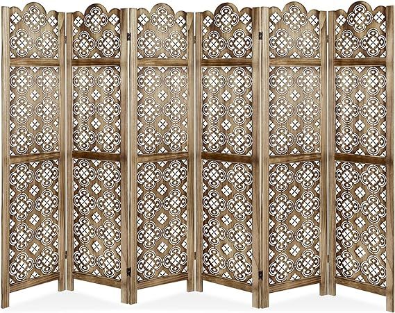 6 Panel Cutout Room Divider Fully Assembled 5.6Ft Wooden Room Divider added by Tiana Olivo