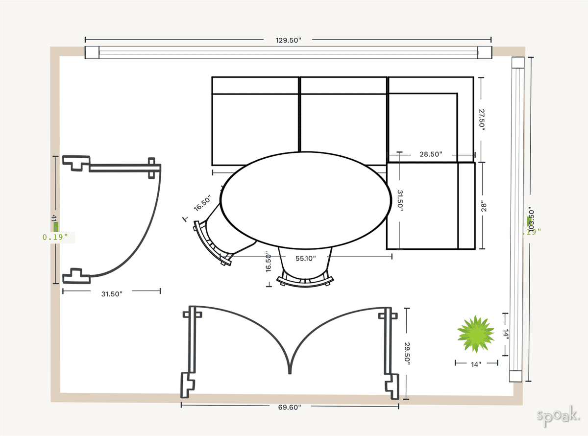 Game Room Layout designed by Sarah Schober