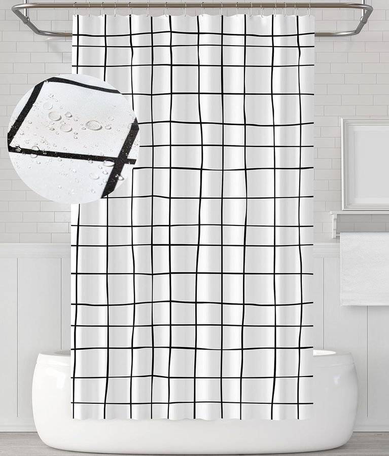 YOUNG DA Checkered Shower Curtain added by Ashley Wakefield