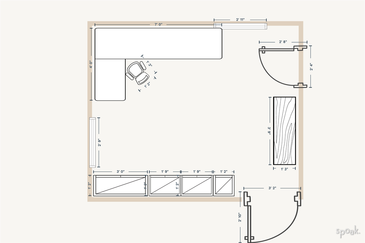 Craft Room Plan designed by Kenzie Sand