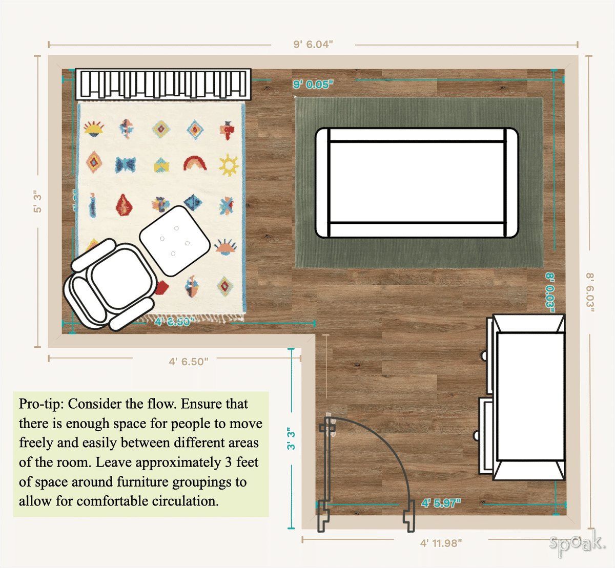 Primary Bedroom Plan designed by Berfu Gulturk
