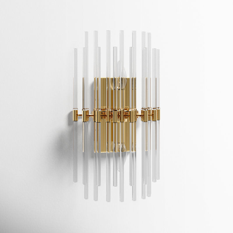 Rhonda 2 Light Glass Steel Dimmable Flush Mounted Sconce added by Diksha Rathi
