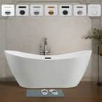 71 in. Acrylic Flatbottom Freestanding Bathtub in White/Matte Black added by Samantha Sheridan