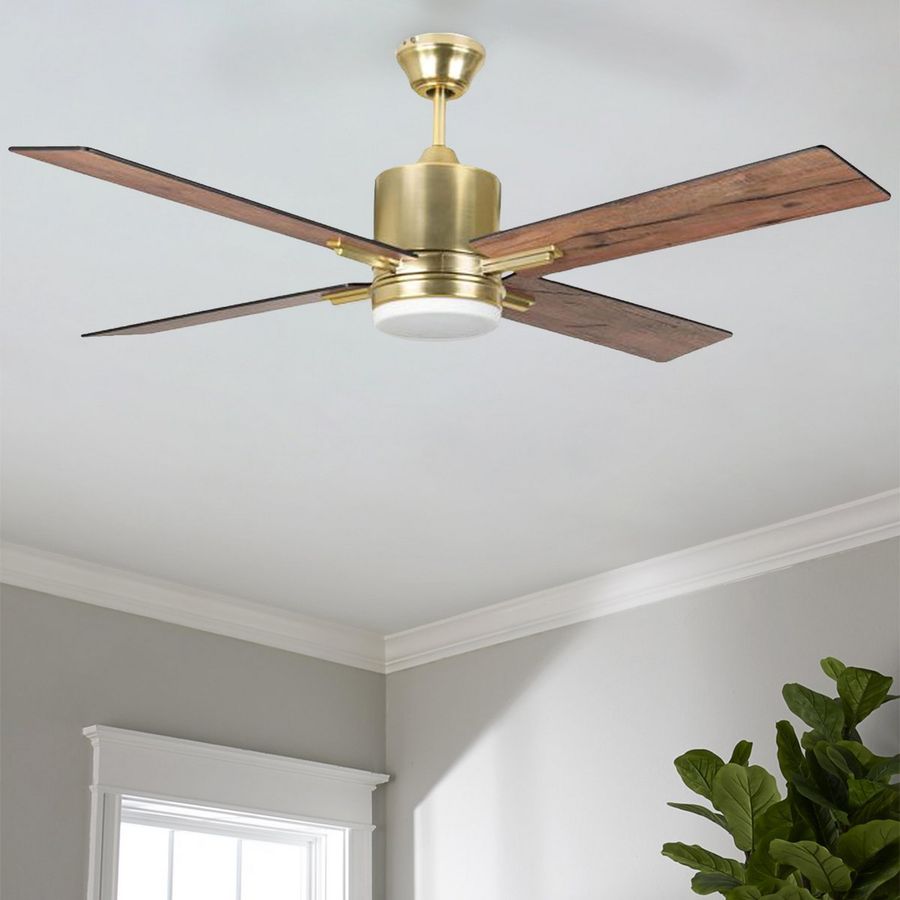52" ciara LED ceiling fan and 12" downrod added by SABi iNTERIORS
