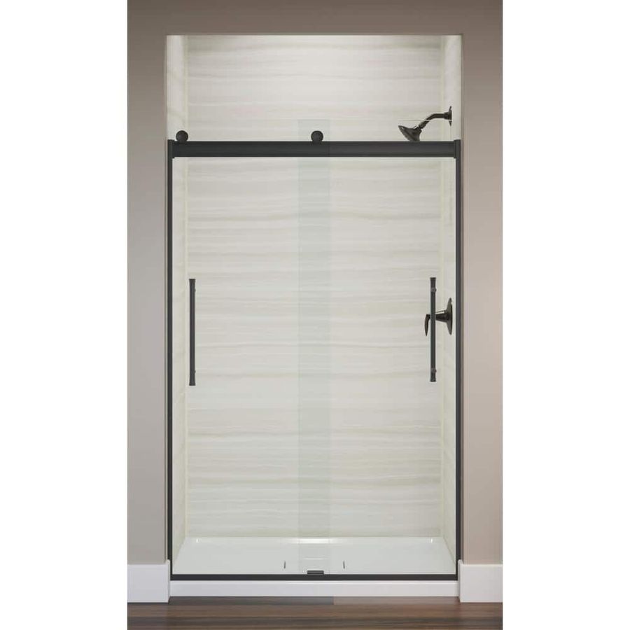 KOHLER Elmbrook 47.625 in. x 73.4375 in. Frameless Sliding Shower Door in Matte Black K-706852-8L-BL - The Home Depot added by Spoak Member