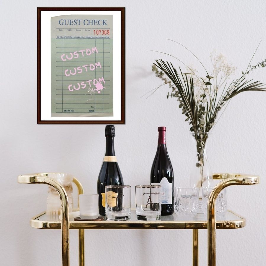 CUSTOM Guest Check Bar Cart Decor  Custom Vibey Quote Girly - Etsy added by Christina Eberhard