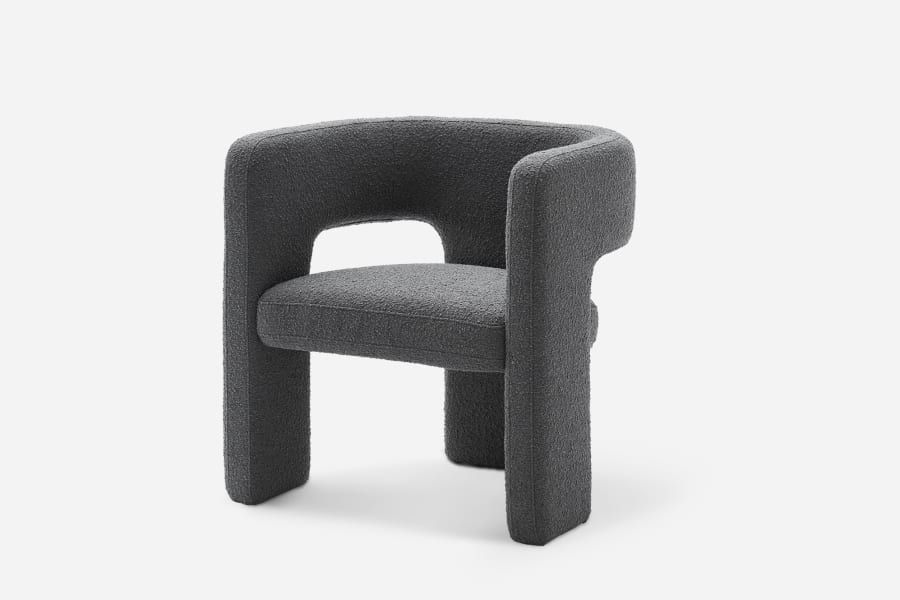 Paloma Bouclé Armchair, Snow Bouclé, Single | Castlery added by Sandy Schargel Interiors