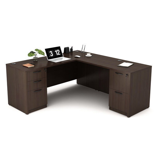 Ashmin 66.93'' L-Shaped Executive Desk with Cabinets added by Emma Maybury