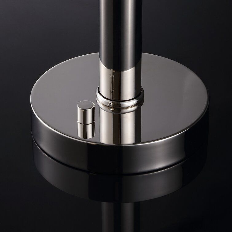 Kinnear Metal Table Lamp, Nickel, 13.75"dia x 26"h added by Kate Lynn Nemett