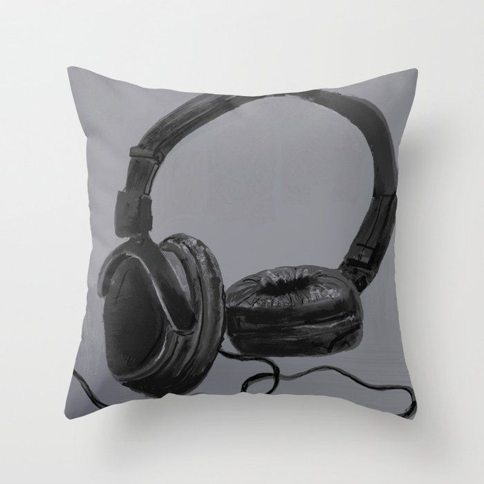 Headphone Home. - 684. Throw Pillow by Gingerblah  Justin Cownden added by Zanneta Peart Bennett