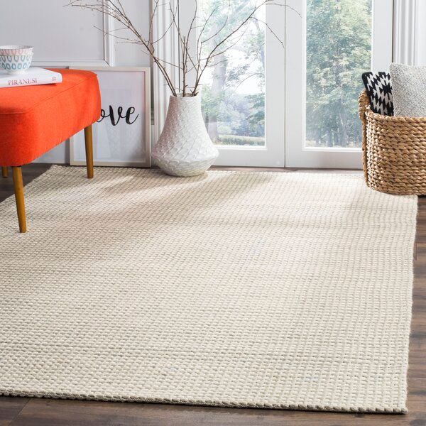 Tulane Handmade Handwoven Silver/Ivory Rug added by Casa Tropikana