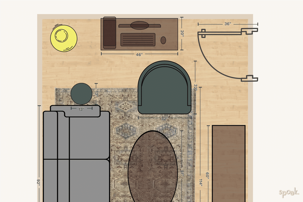 Open Concept Living Room Floor Plan designed by william vera