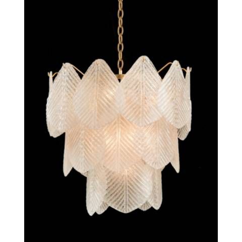 John Richard 22"W Antique Gold Frosted Glass Pendant Light - #87W85 | Lamps Plus added by Tanya Evans