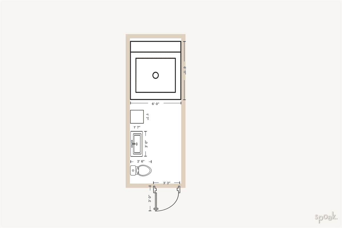 Bathroom Floor Plan designed by Jazzy Matthews