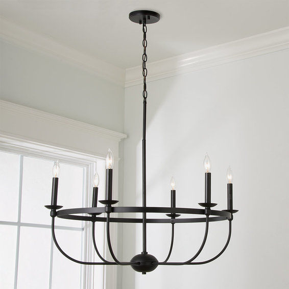 Simply Black Basket Chandelier - 6 light added by Libby Sax
