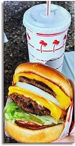 ERFEVBFEH Large Canvas Wall Art In N Out Burger in Las Vegas Modern Canvas Prints for Living Room, Bedroom, Office Wall Decor Ready to Hang Home Decor Artwork -20x40 added by sallie tyler