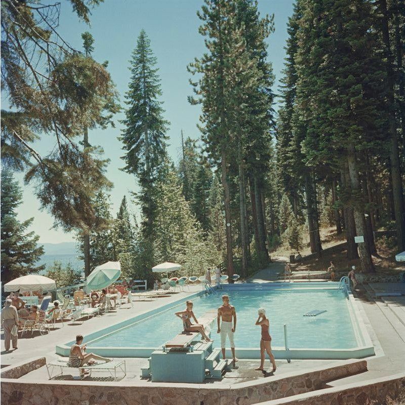 "Pool at Lake Tahoe" Slim Aarons C-Print 40x40 added by ELENA FILIPPENKO