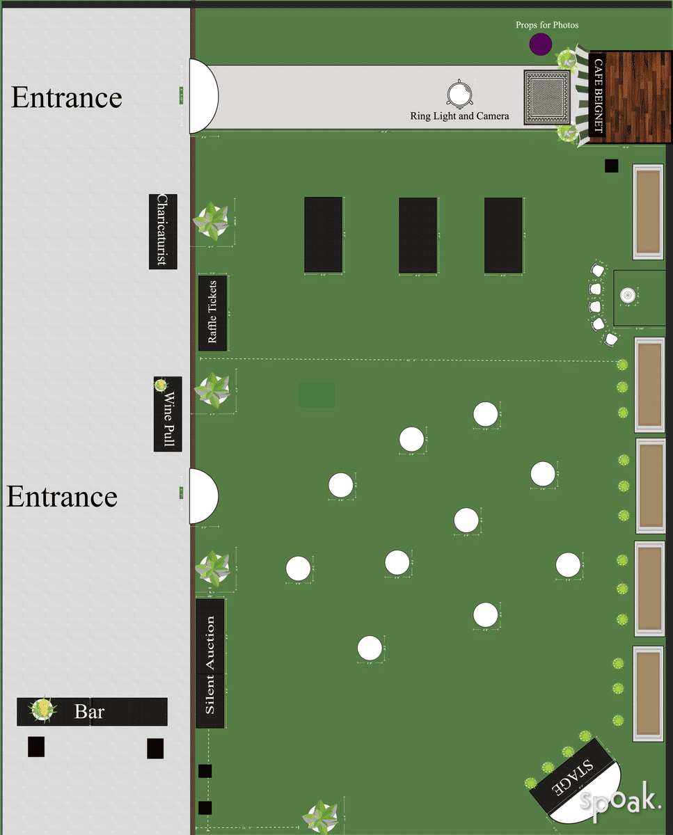 Outdoor Floor Plan designed by REBEKAH MADRID