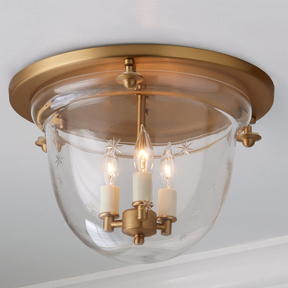 Flush Ceiling Bell Lantern Star Glass added by Grace Marra