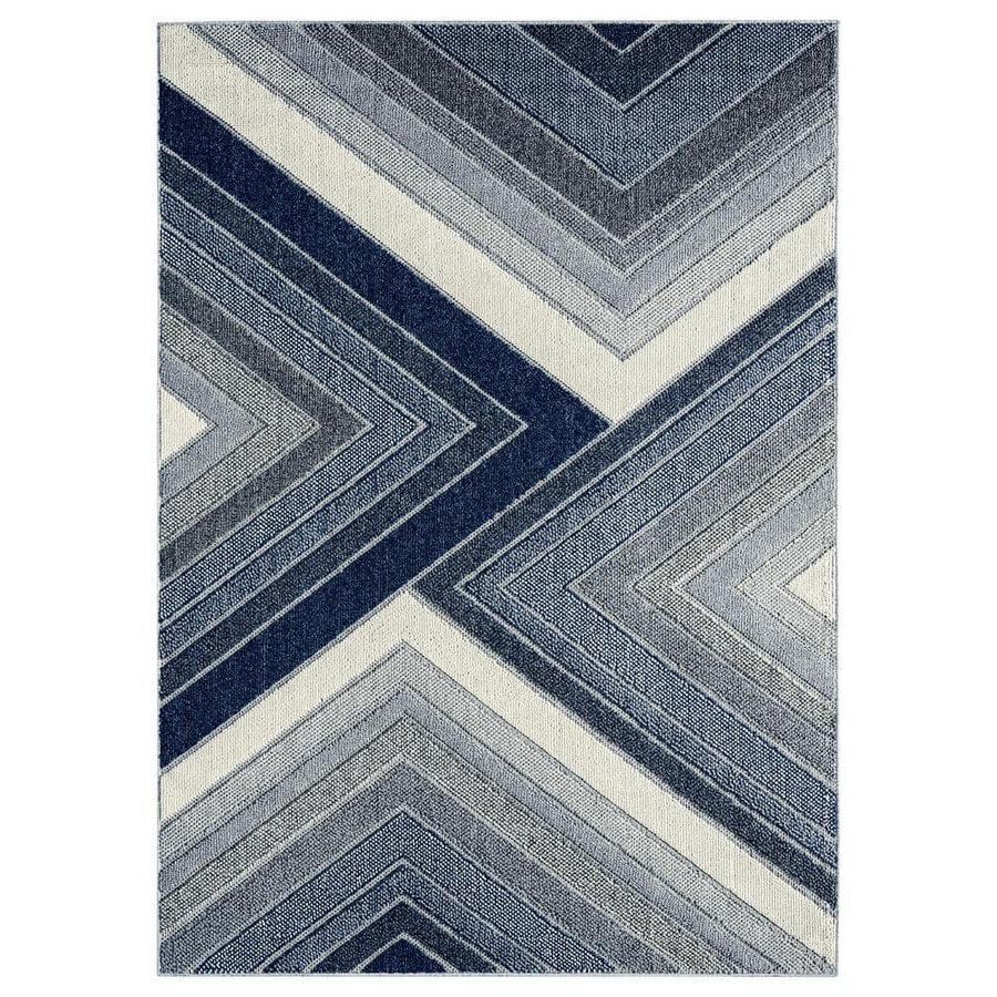 PRIVATE BRAND UNBRANDED Bazaar Slate Gray/Blue 8 ft. x 10 ft. Abstract Area Rug 1-19786-705 - The Home Depot added by Whitney Crutcher