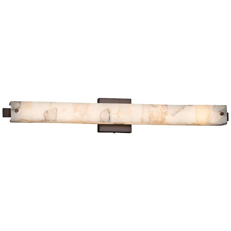 Alabaster Rocks! Edge 30 1/2"W Drk Brnz LED Bath Light - #37E91 | Lamps Plus added by Karleigh Miller