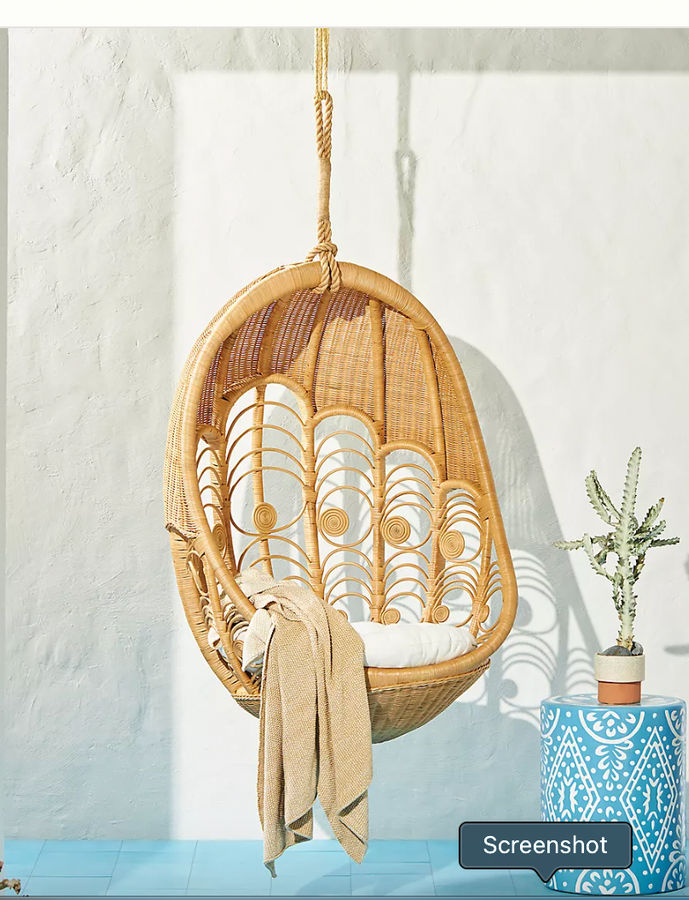 Peacock Indoor/Outdoor Hanging Chair added by Jennifer Hickey