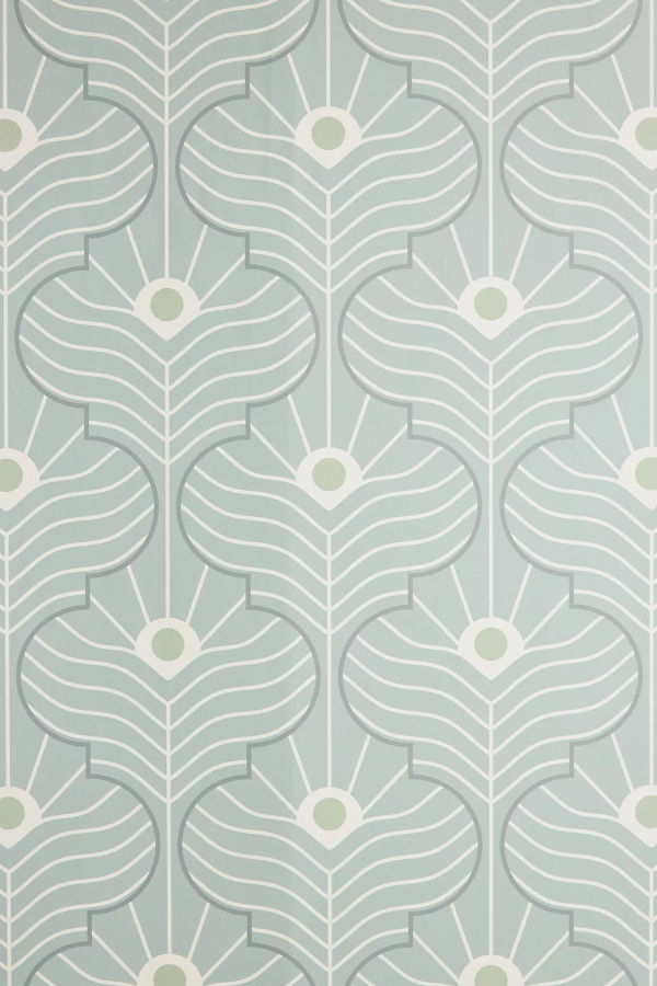 Mitchell Black Moroccan Peacock Wallpaper-Powder Ash added by Morgan Hatch