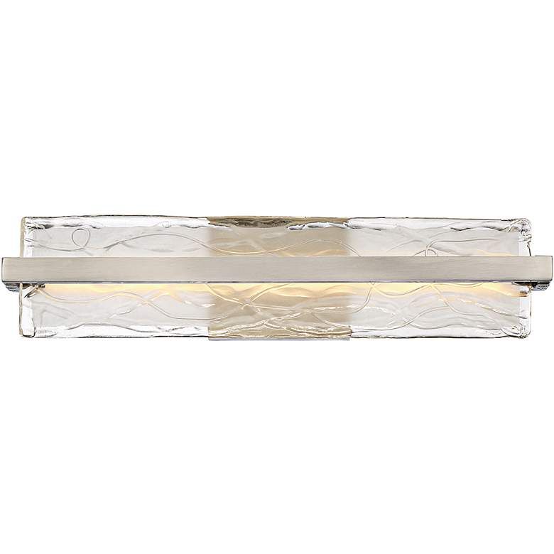 Quoizel Platinum Glacial 22" Wide Nickel - Glass Modern LED Bath Light added by Sandy Schargel Interiors