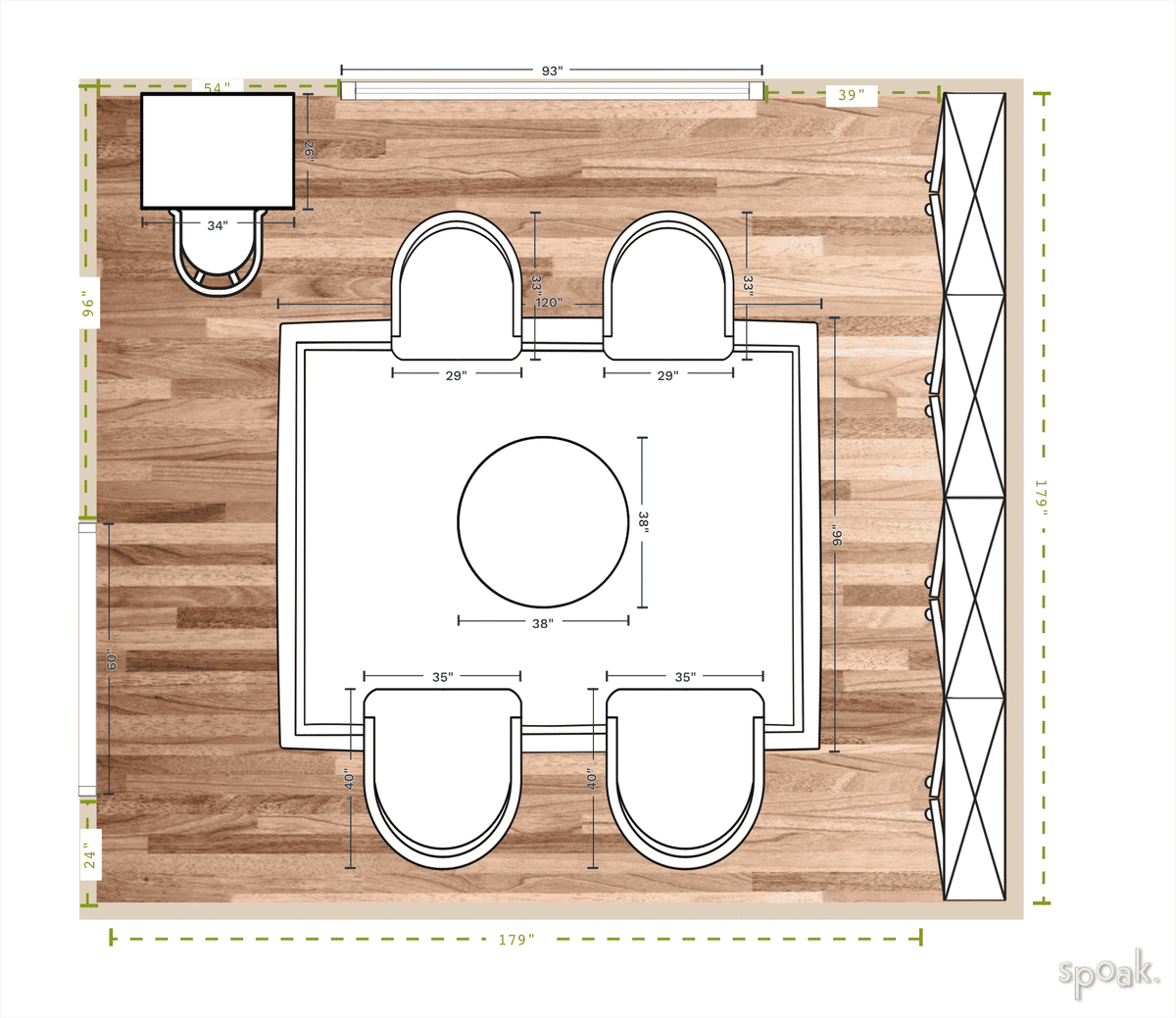 Living Room Plan designed by Sandy Schargel Interiors