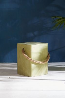 Rope Concrete Stool, Square added by Tyanna Veltman