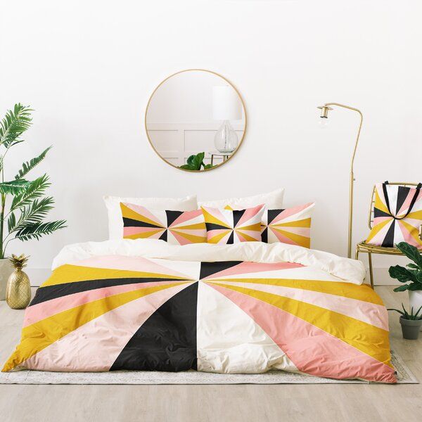 Caroline Okun Black/Yellow/Pink Microfiber Modern & Contemporary Duvet Cover Set added by Jennifer Castro
