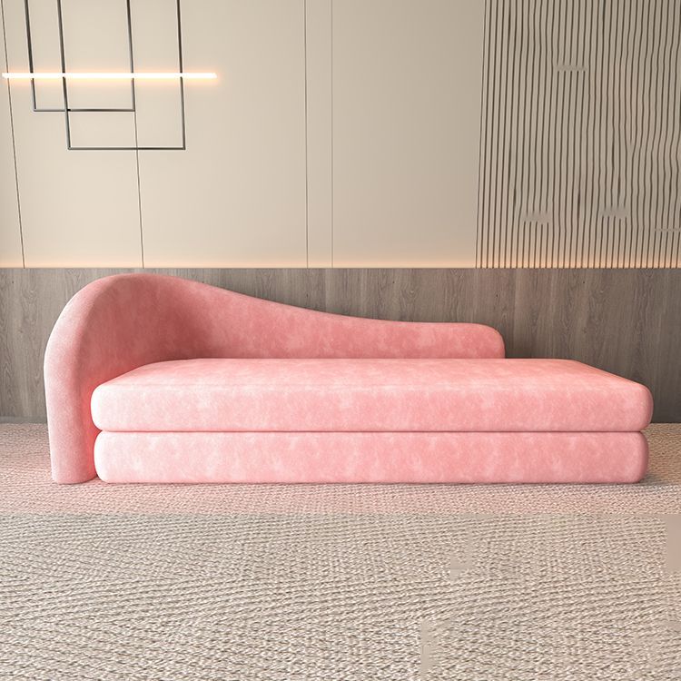  Modern Linen Chaise Lounge with Tuxedo Arm and Extended Cushion Storage - Pink 55"L x 31"W x 31"H Left-Arm Chaise added by Ashley Roberts