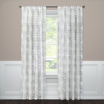1pc 54"x84" Sheer Clipped Curtain Panel Radiant Gray - Threshold™ added by Grace Flynn
