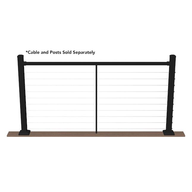 eckorators Contemporary cable 6-ft x 2.25-in x 36-in Textured Black Aluminum Deck Cable Rail Kit added by Christina Robinson