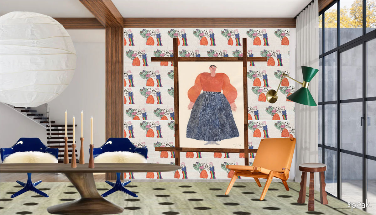 Mid Century Modern Craft Room Ideas designed by Shellie Kemp