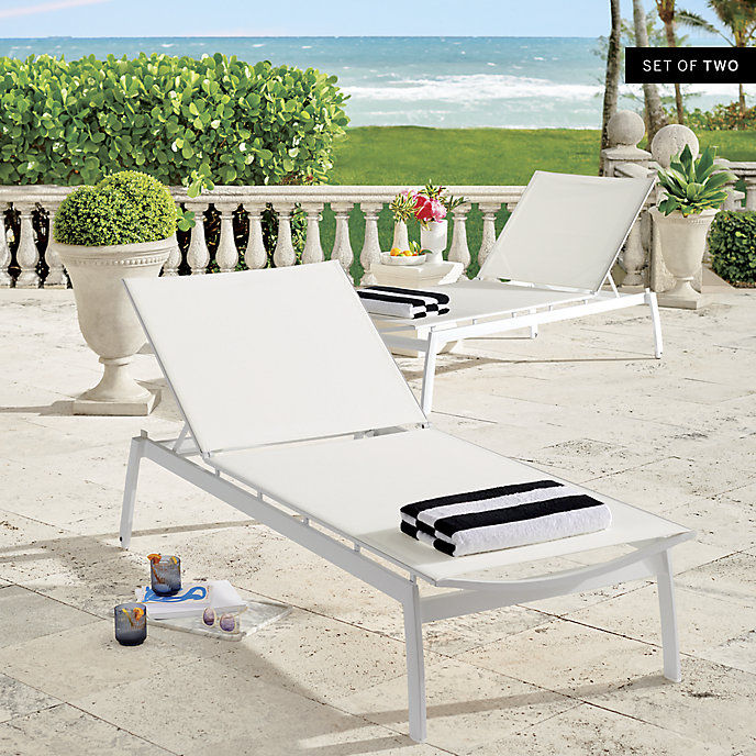 Ibiza Aluminum Chaises, Set of Two | Frontgate added by Hadley Boyle