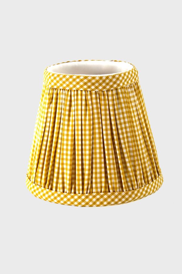 Gold Gingham Zafferano Lampshade added by Courtney Brennan