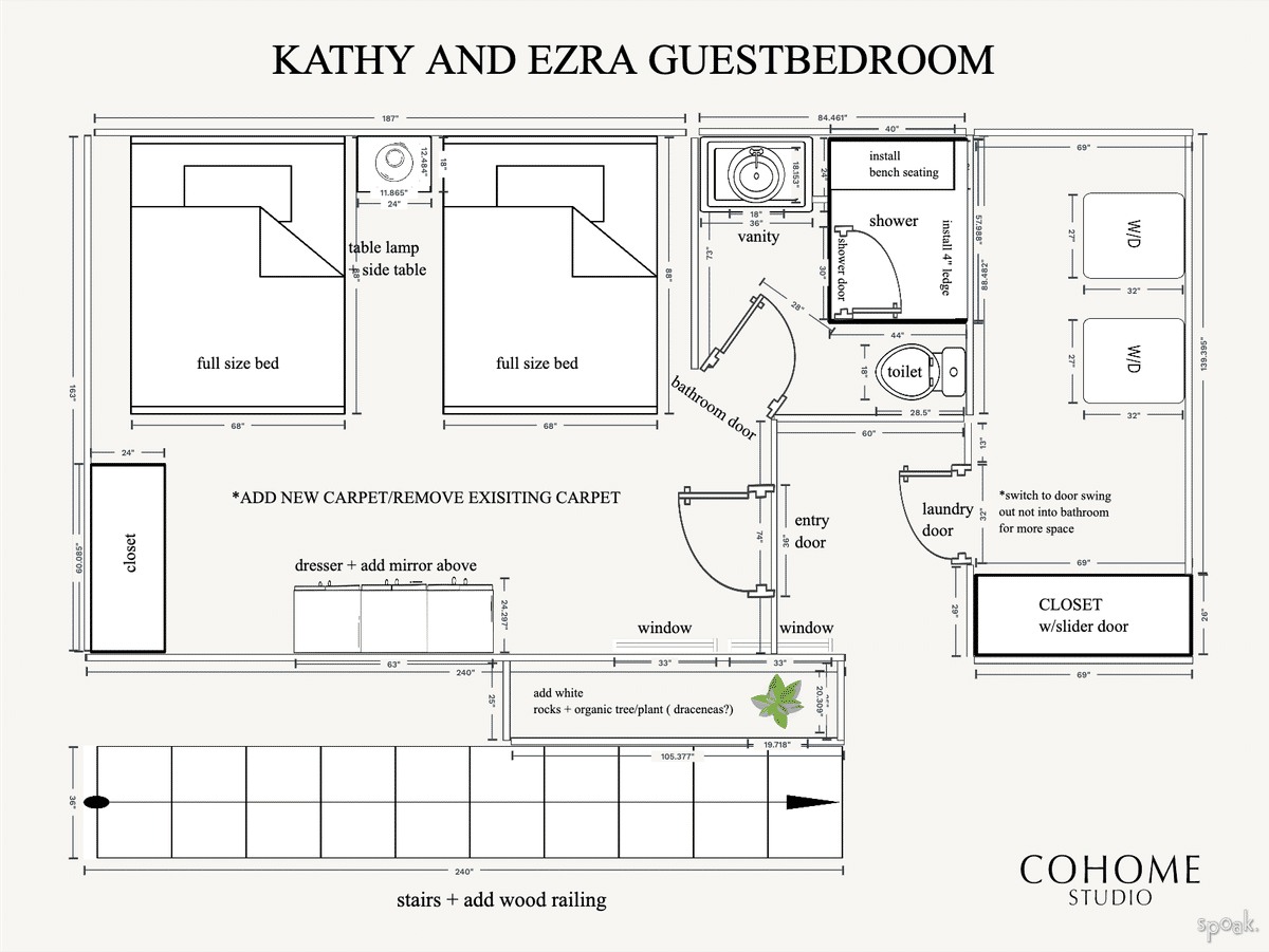 Bedroom Plan designed by Caroline Osborn
