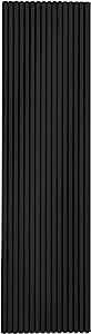 SLATPANEL Two Acoustic Matte Laminate Wall Veneer Slat Panels - Black | 94.49” x 12.6” Each | Soundproof Paneling | Interior Sound Absorption Decor | Modern Luxury Styling | 0.78” Depth added by Hannah Healy