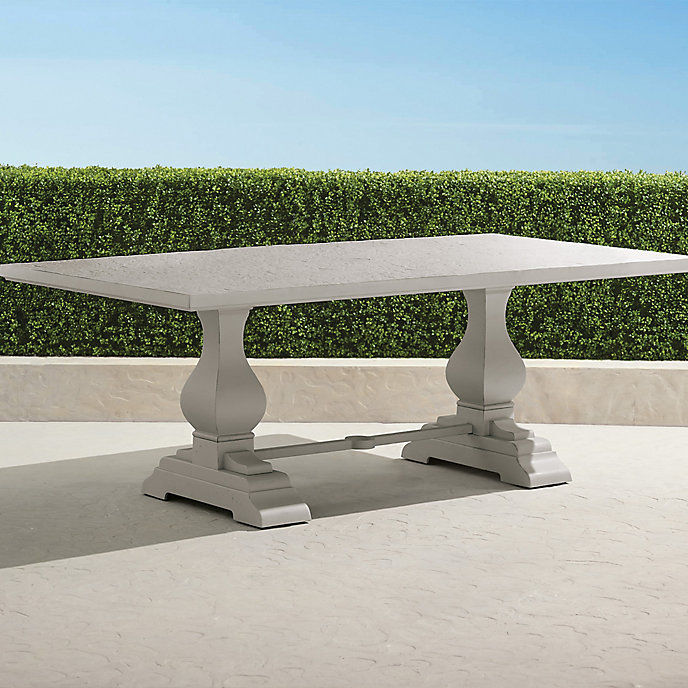 Aluminum Farmhouse Rectangular Dining Table | Frontgate added by Danielle Hughes