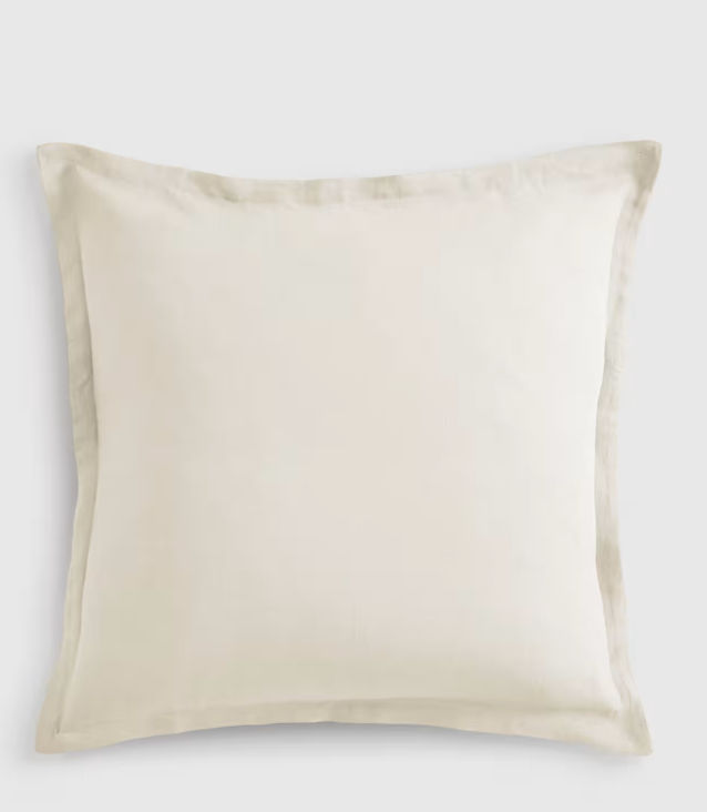 Ivory European Linen Euro Sham added by Elevated by Elise LLC