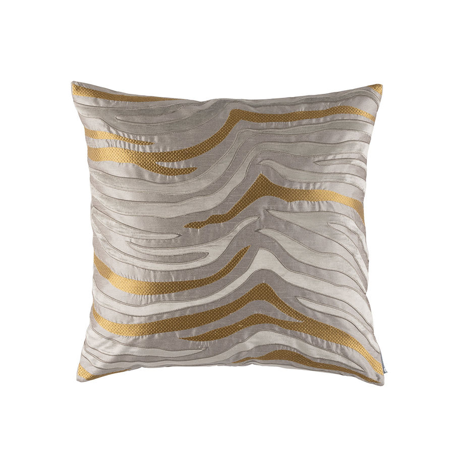 Tiger Square Pillow Pewter / Platinum / Gold 22x22 added by Where The Heart Is Designs