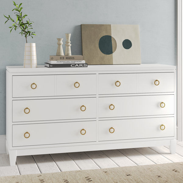 Allyssah 6 Drawer 18" W Solid Wood Double Dresser added by Courtney Hubscher