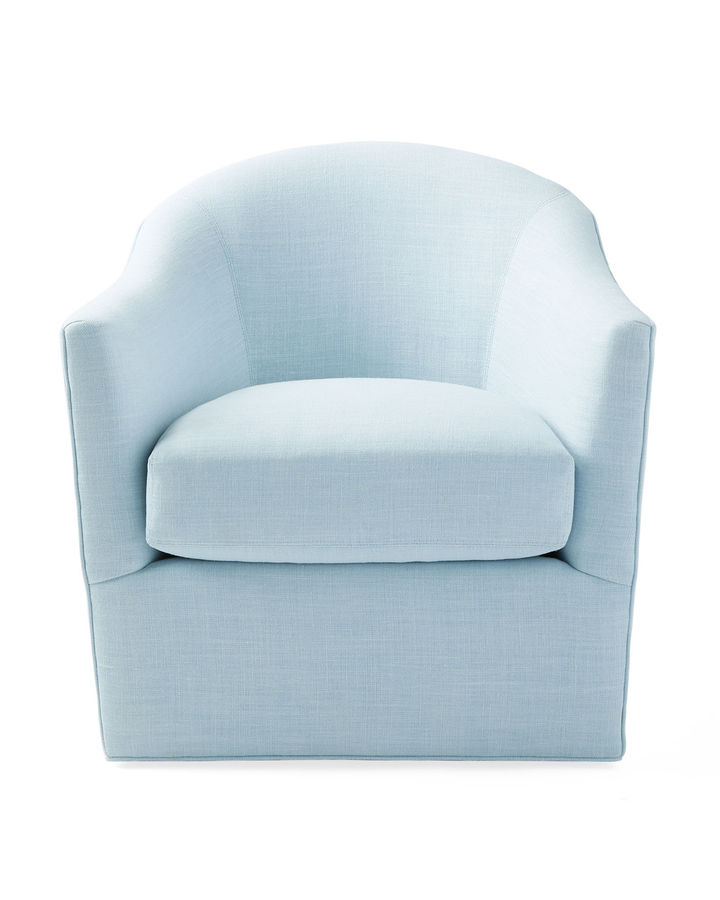 Provence Swivel Chair in Washed Linen Sky added by Vanessa Willett