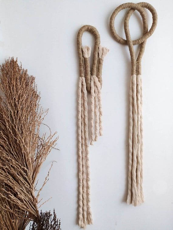 Large Macrame Decorative Knots Modern Wall Hanging Art | Etsy added by Chelsea Alysa