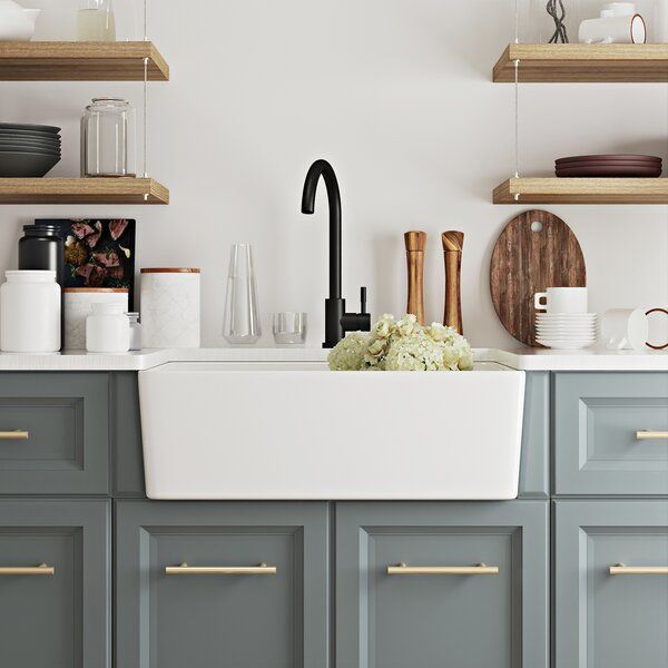 24" L x 16" W Farmhouse Kitchen Sink with Sink Grid and Basket Strainer added by Spoak Member