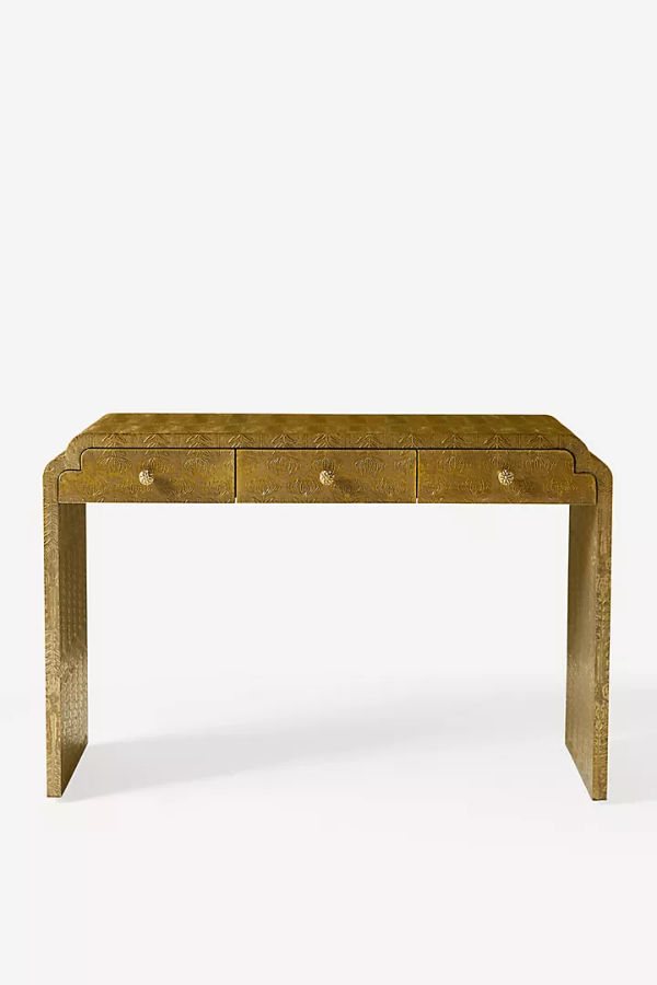Hand-Embossed Lotus Console added by Salt Lake City Home Stylist
