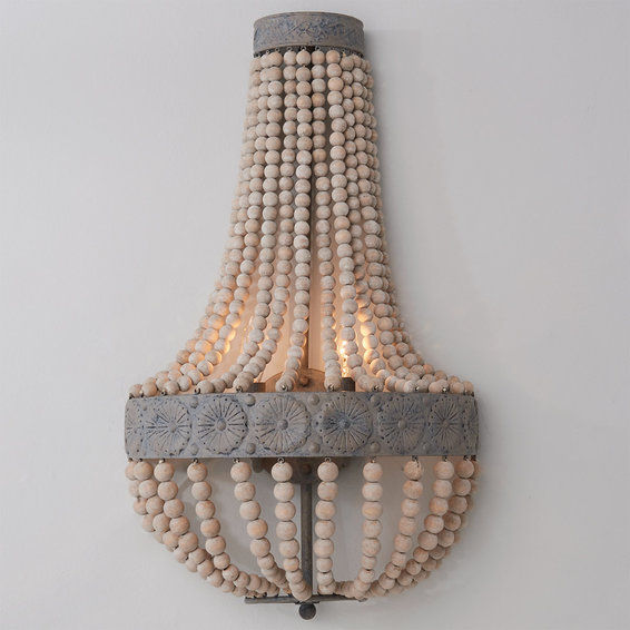 Aged Wood Beaded Sconce added by Sunayna Ravula